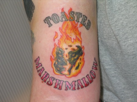 Flaming_marshmallow_tattoo_by_Reddsky