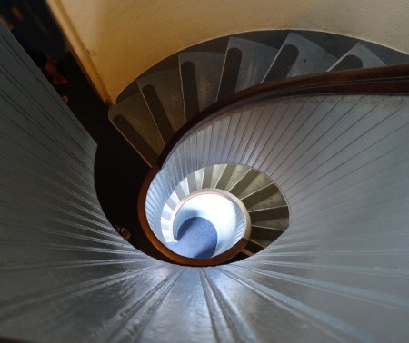 down the Pt Loma Lighthouse staircase
