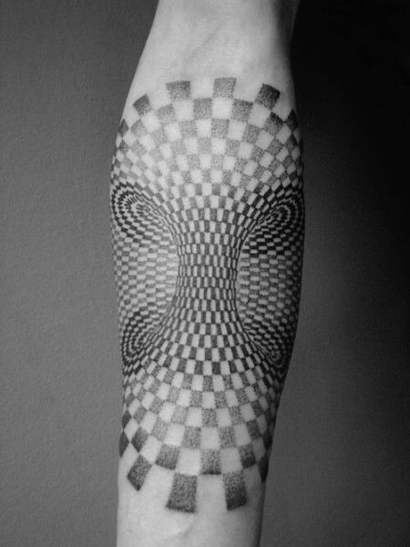 optical illusion tattoo